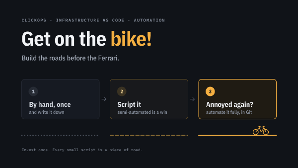 Get on the bike! Why ClickOps teams keep running beside their bike