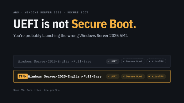 You're probably launching the wrong Windows Server 2025 AMI on AWS